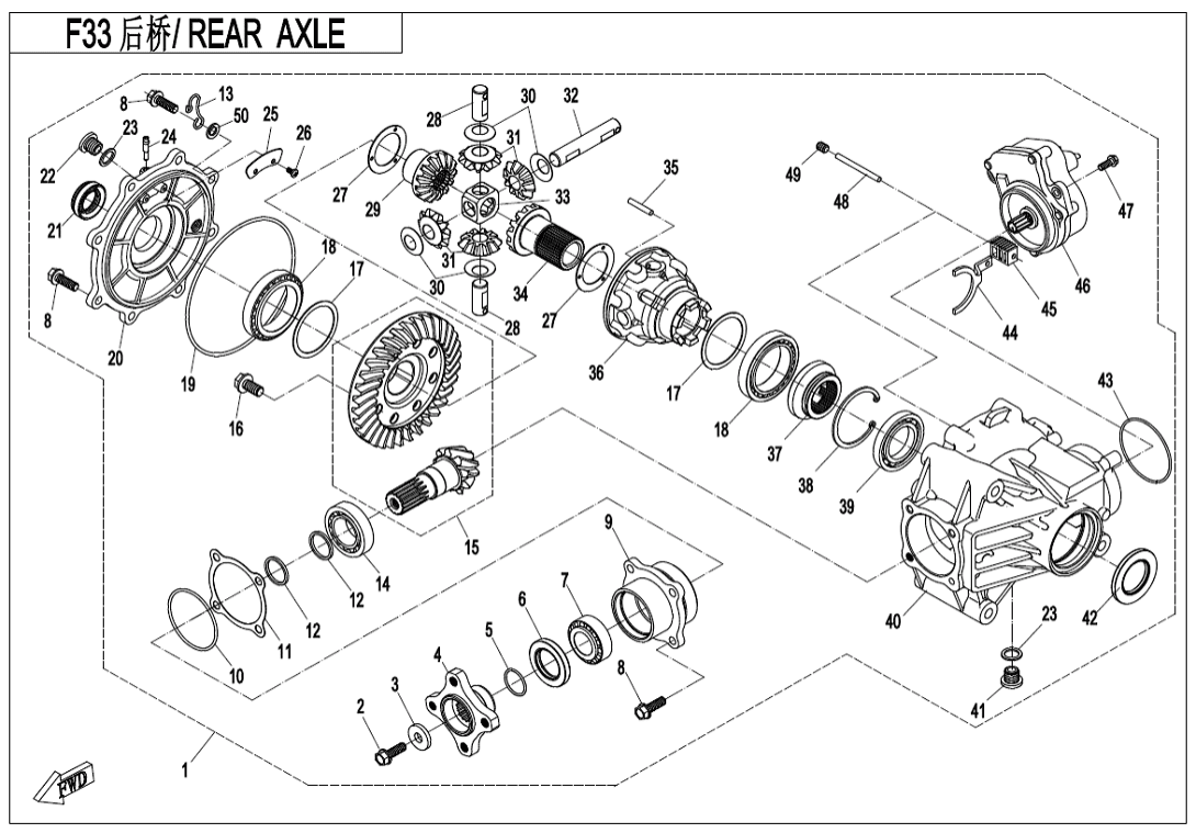 F33 REAR AXLE