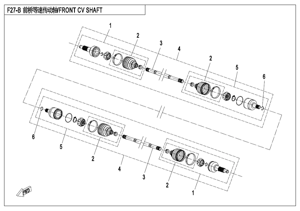 F27-A FRONT CV SHAFT(ODM)