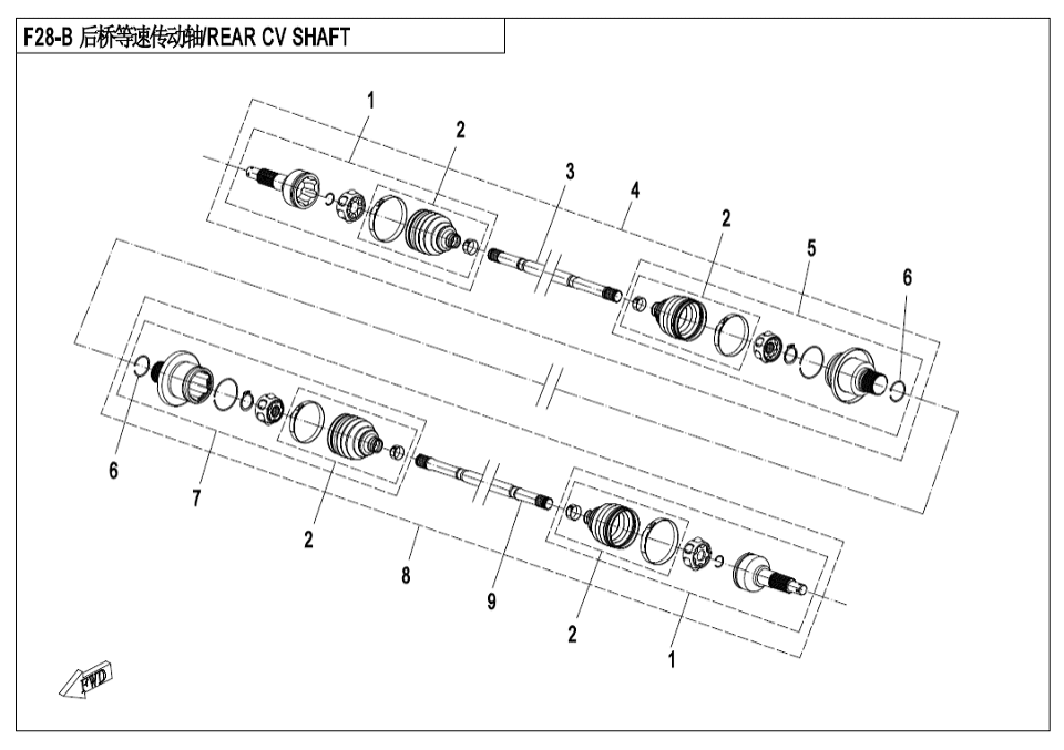 F28-A REAR CV  SHAFT(ODM)