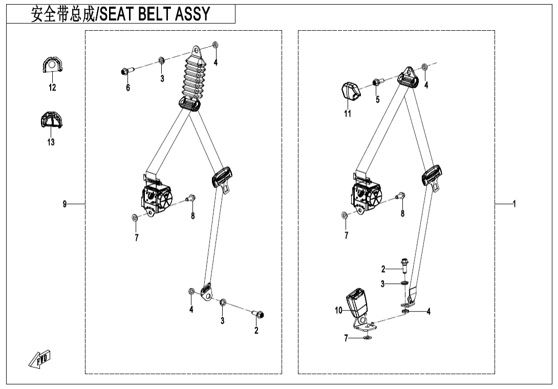 F34-2 SEAT BELT ASSY(FRONT SEAT)