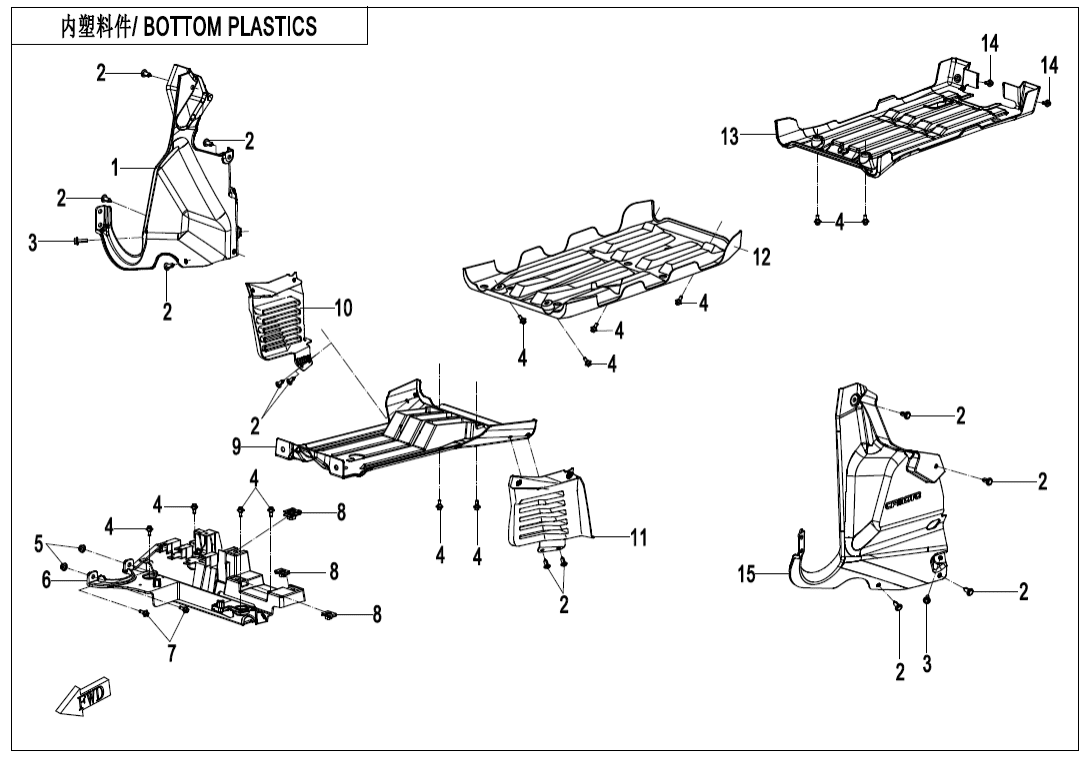 F04-7-V4 BOTTOM PLASTICS