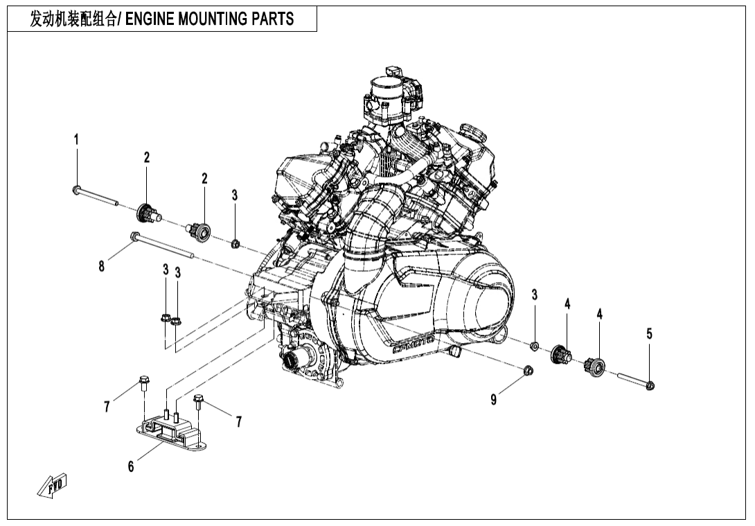 F00-1 ENGINE MOUNTING PARTS