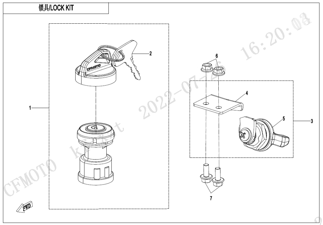 F01-A LOCK KIT