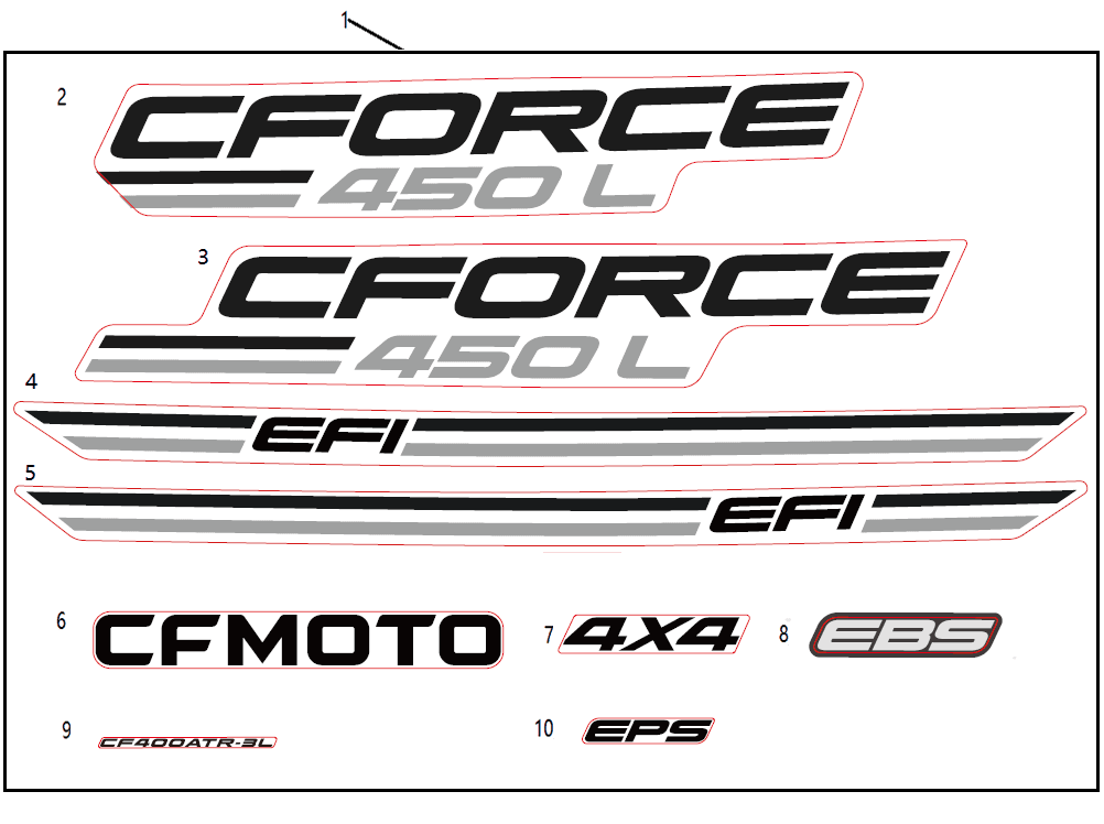F19-1-A DECAL KITS(EU167,INJECTED PEARL WHITE, LAVA ORANGE)
