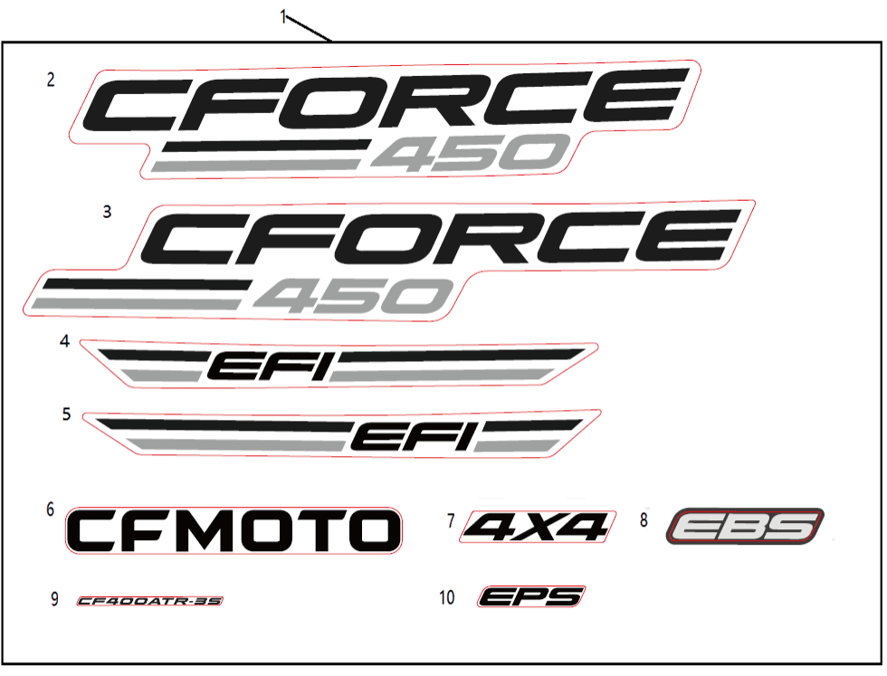 F19-1-A DECAL KITS(EU167, INJECTED PEARL WHITE_LAVA ORANGE)