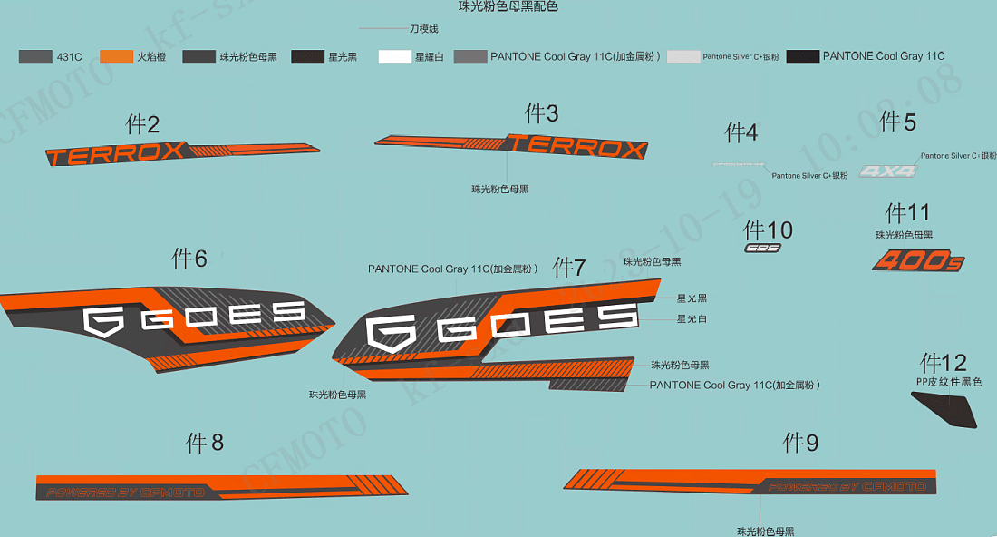 F19-1-B DECAL KITS(INJECTED PEARL BLACK, NO EPS)