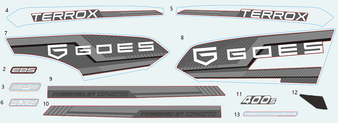 F19-1-E DECAL KITS(CM GREY)