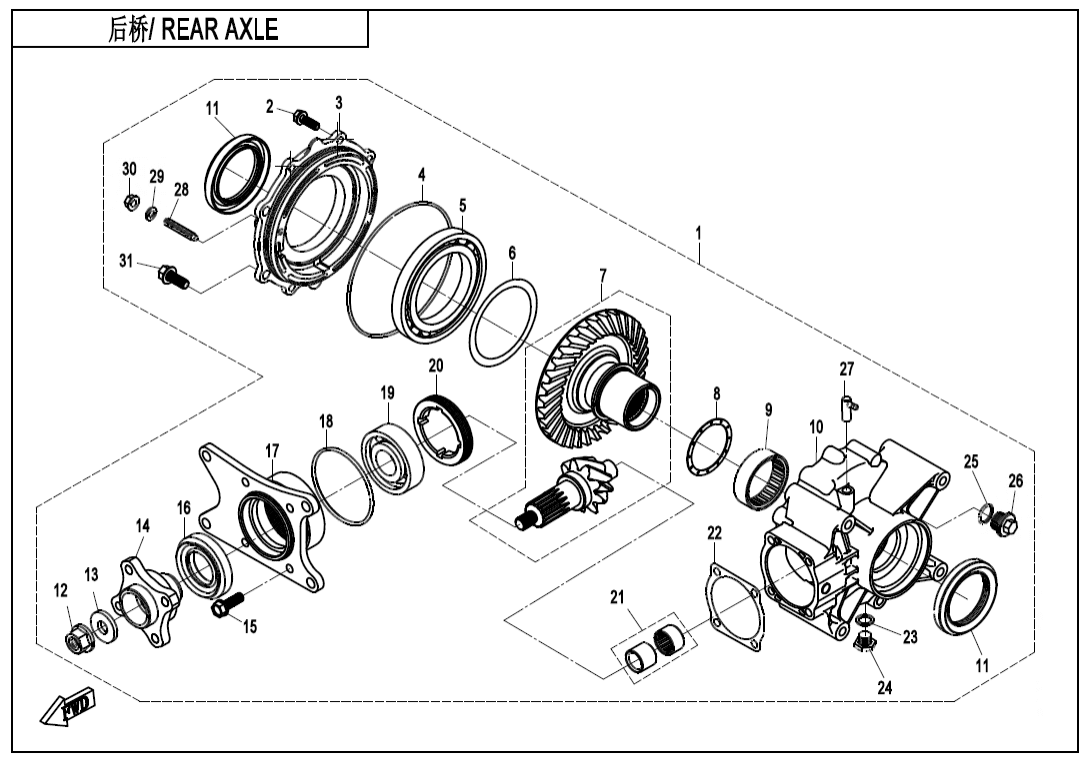 F33 REAR AXLE