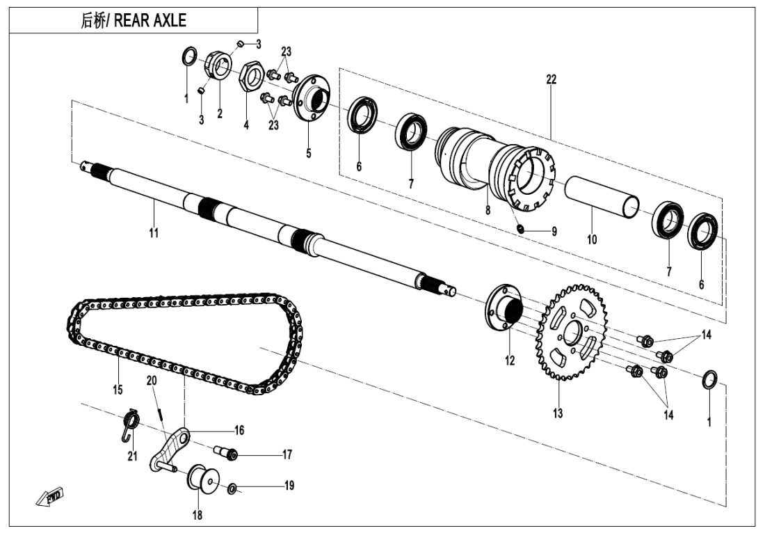 F33-V1 REAR AXLE