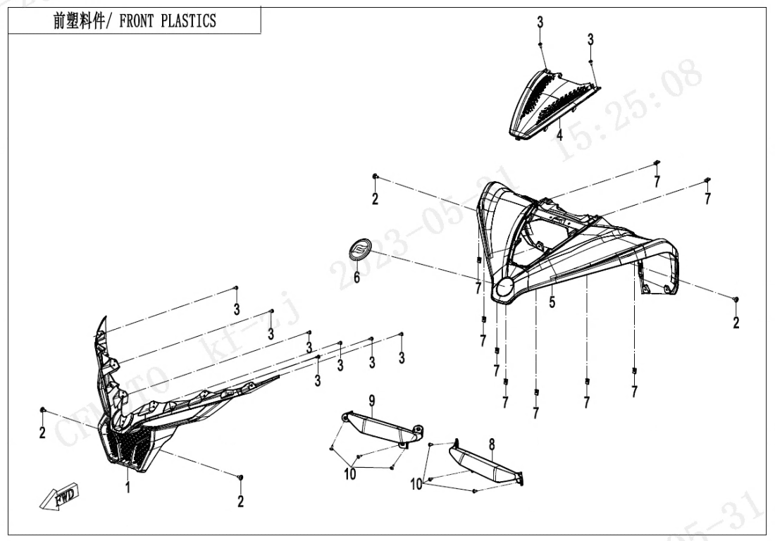 F04-1 FRONT PLASTICS