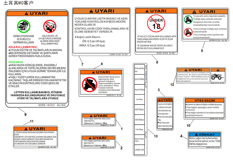 F19-2-B WARNING DECAL(TURKEY)