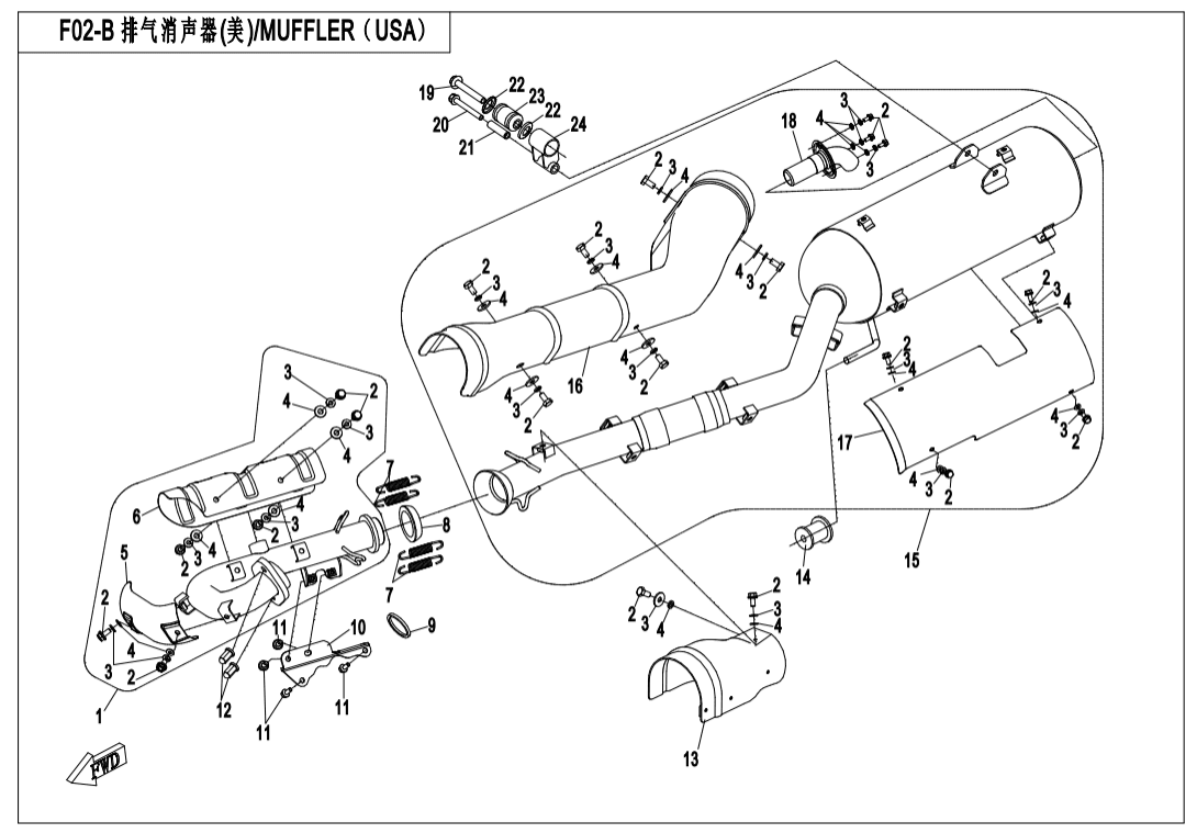 F02-B MUFFLER(USA)