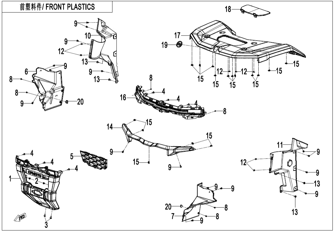 F04-1 FRONT PLASTICS