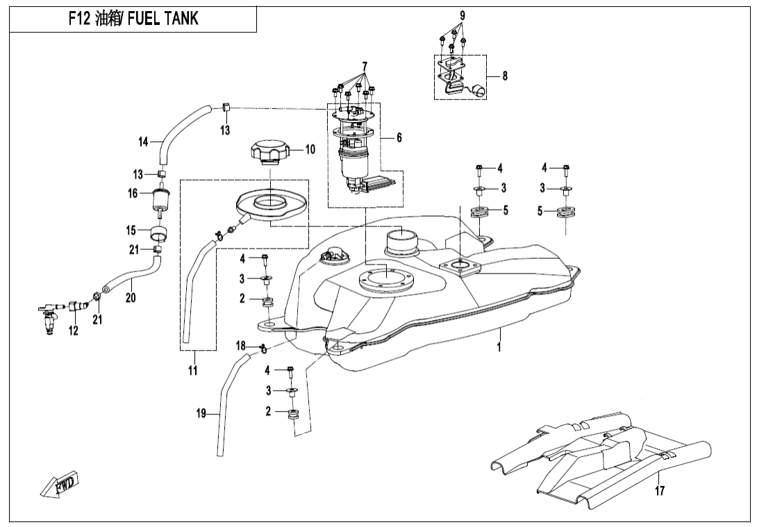 F12 FUEL TANK