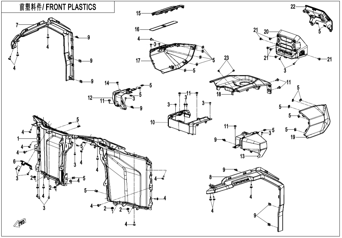 F04-2 FRONT PLASTICS
