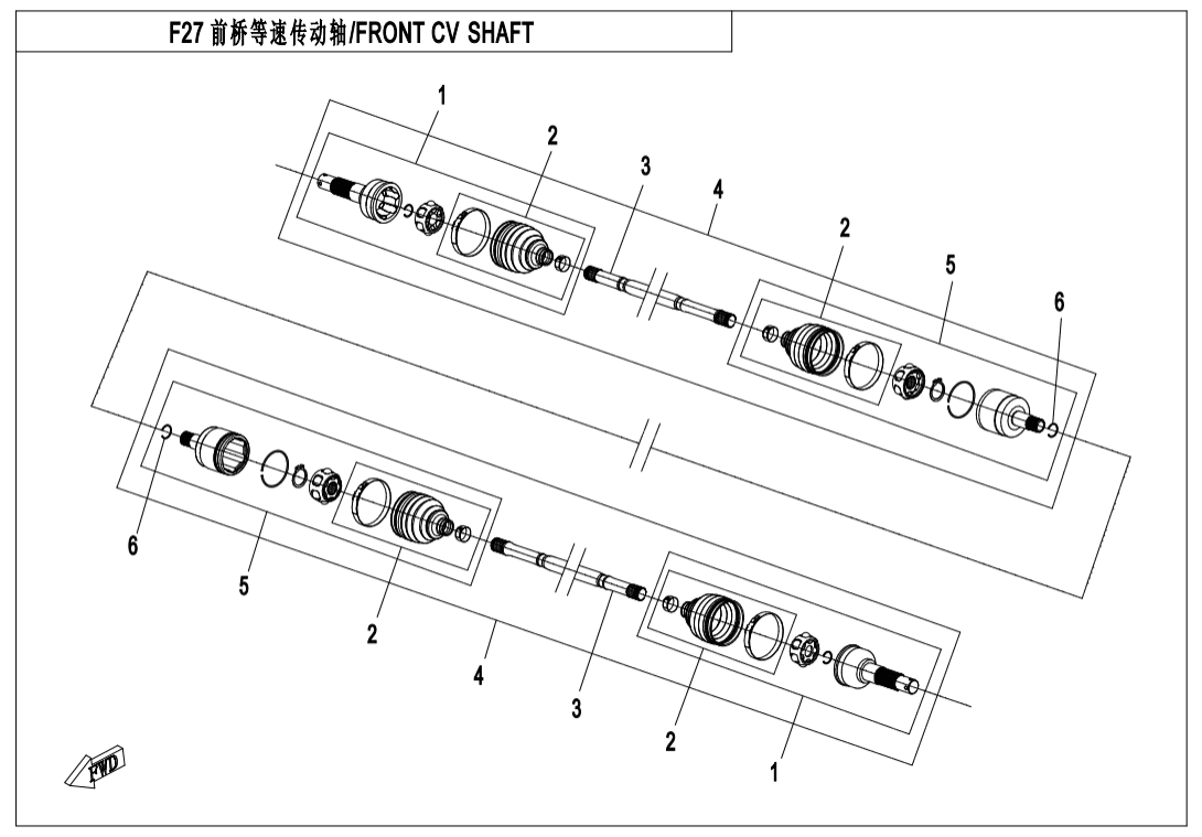 F27 FRONT CV SHAFT