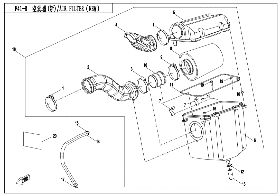 F41-B AIR FILTER(NEW)