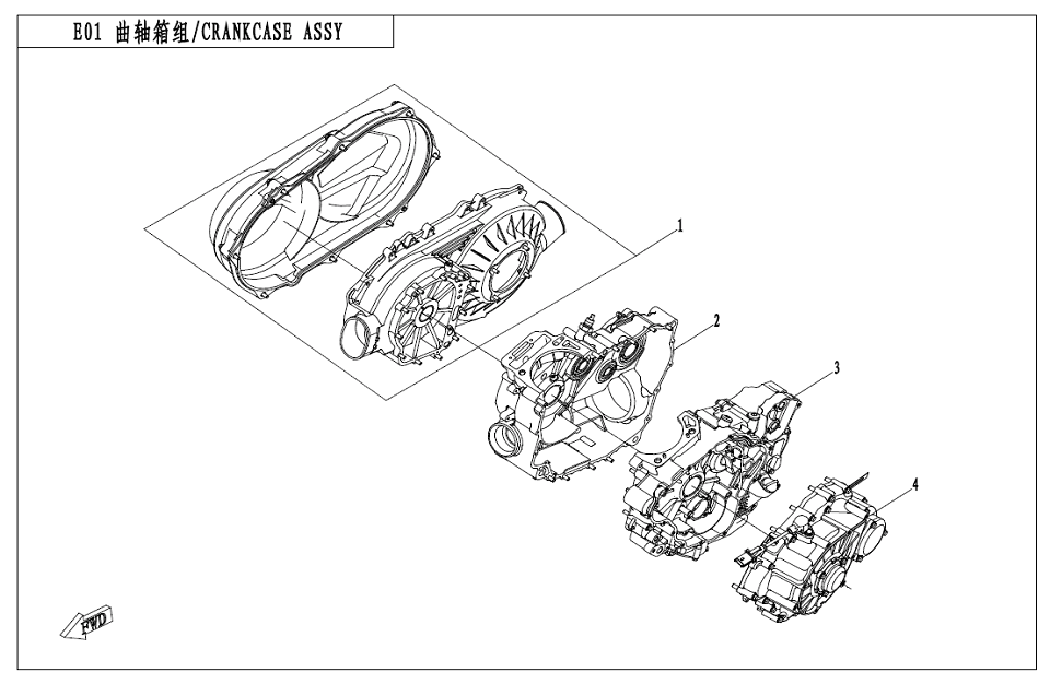 E01 CRANCKCASE ASSY