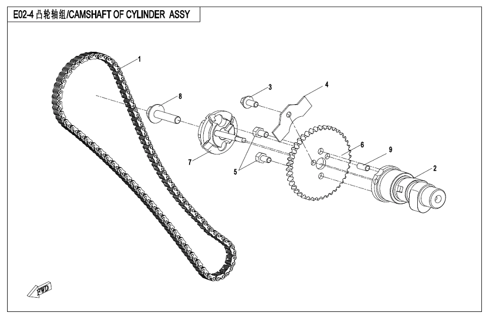 E02-4 CAMSHAFT OF CYLINDER  ASSY