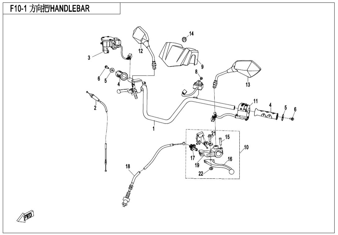 F10-1 HANDLEBAR