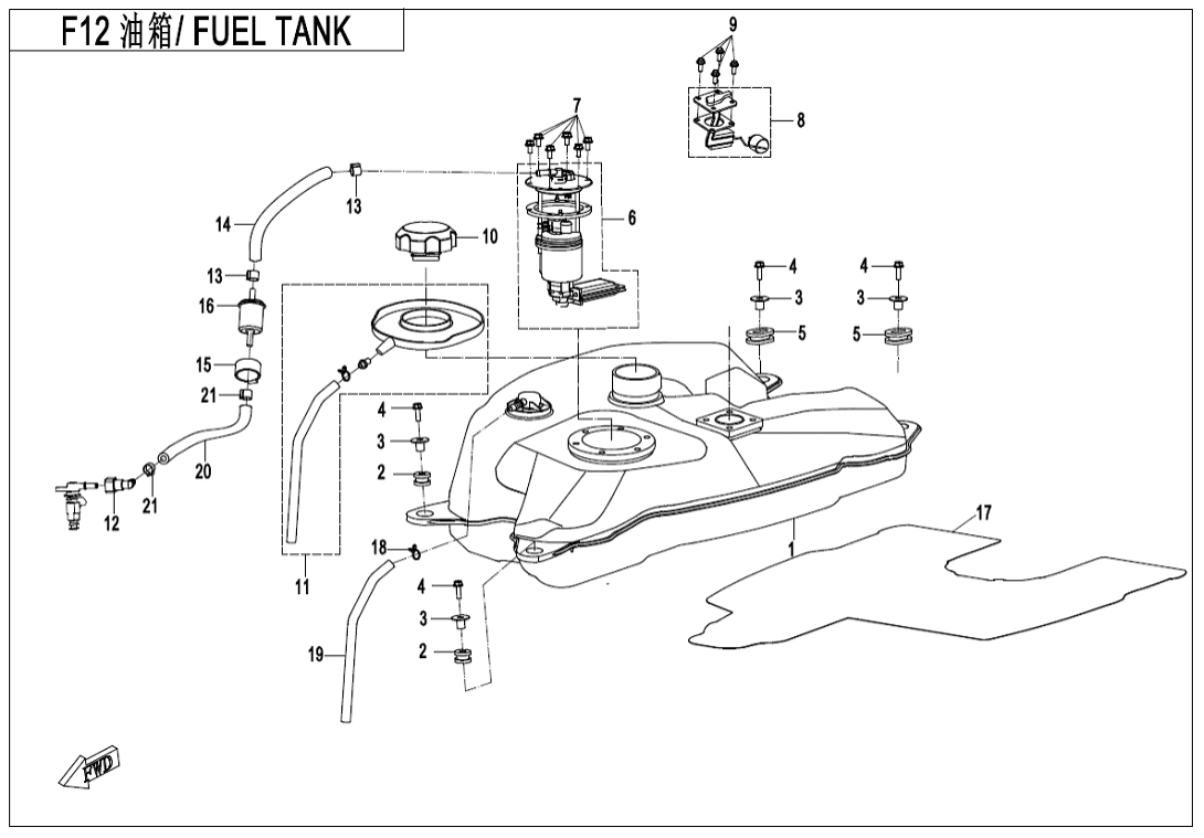 F12 FUEL TANK
