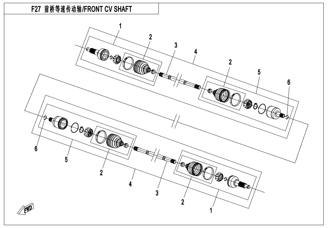 F27 FRONT CV SHAFT