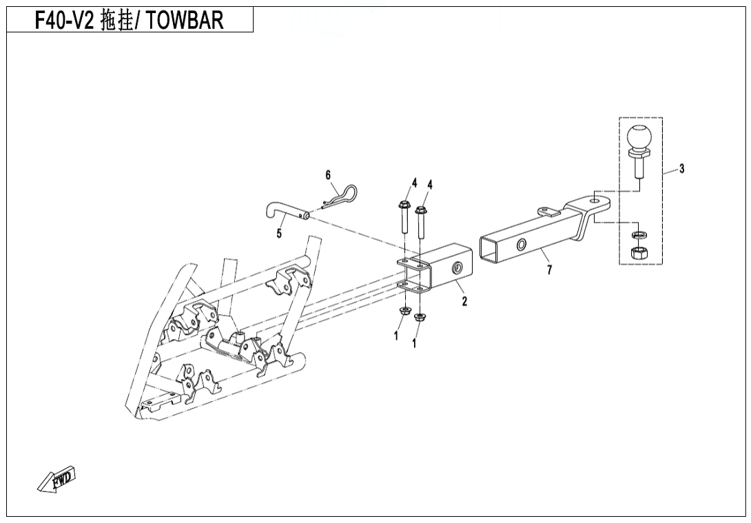 F40-V2 TOWBAR