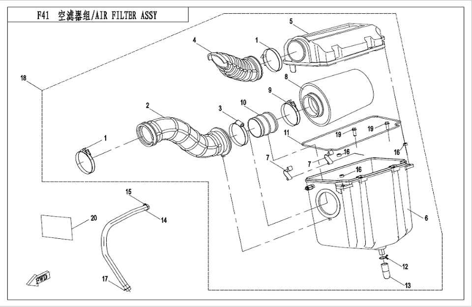 F41 AIR FILTER ASSY