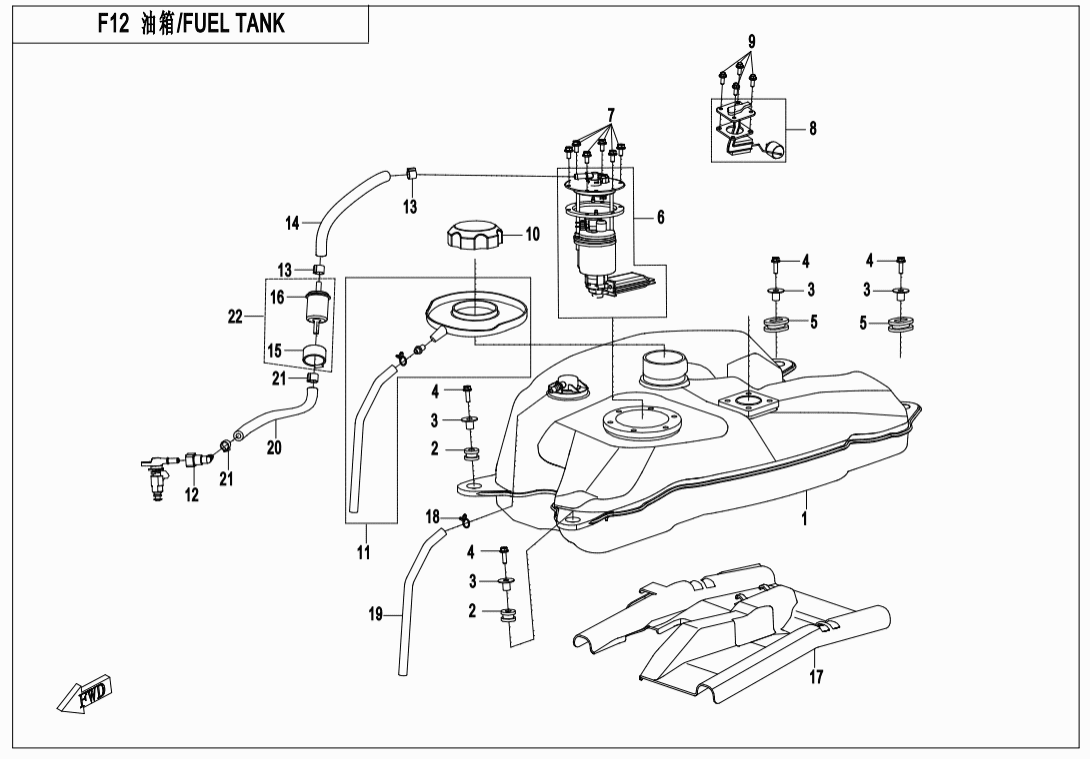 F12 FUEL TANK