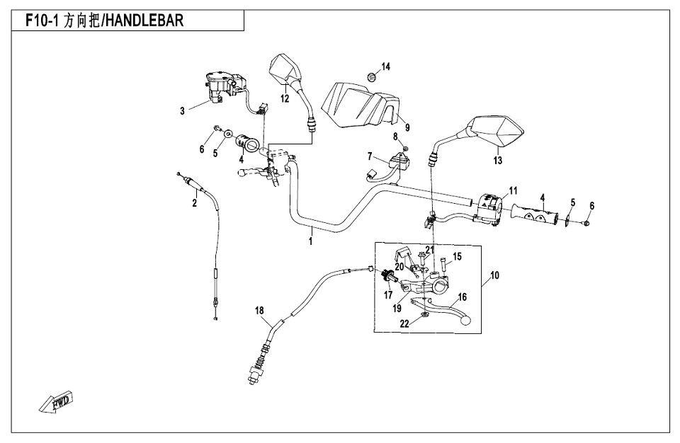 F10-1 HANDLEBAR