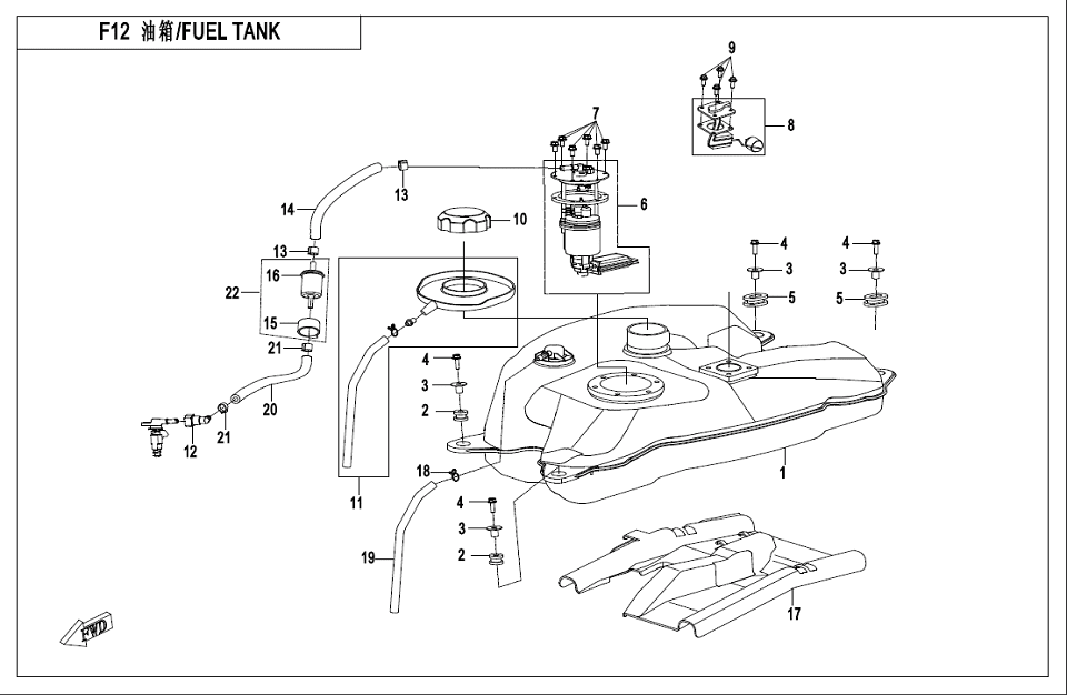 F12 FUEL TANK