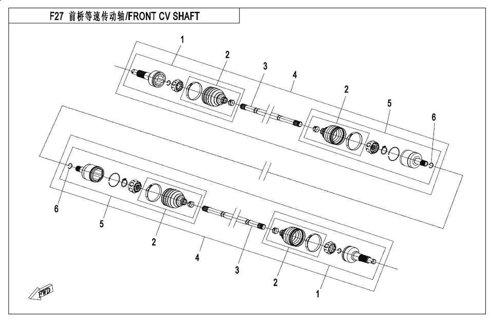 F27 FRONT CV SHAFT