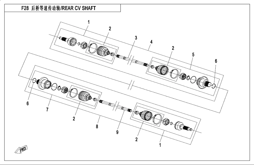 F28 REAR CV SHAFT