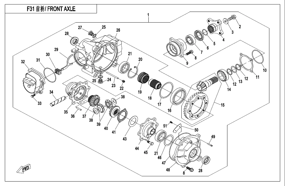 F31 FRONT AXLE