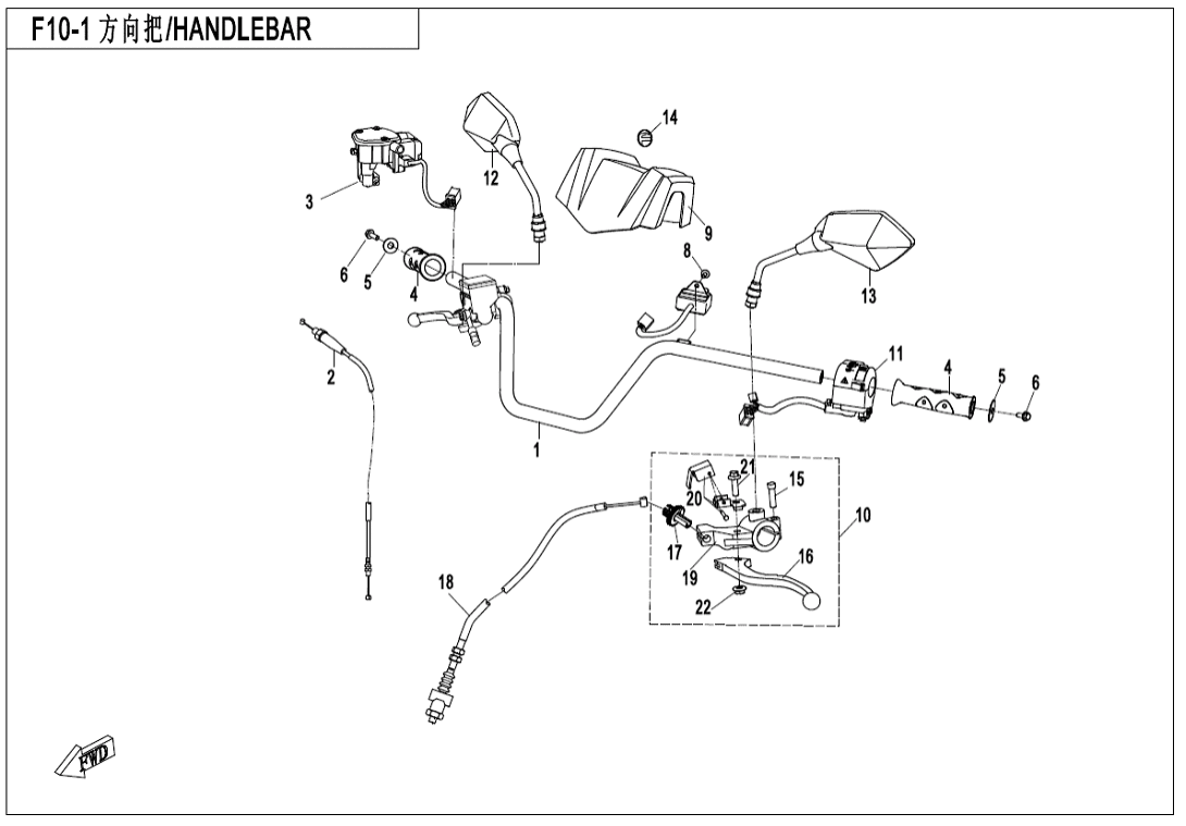 F10-1 HANDLEBAR