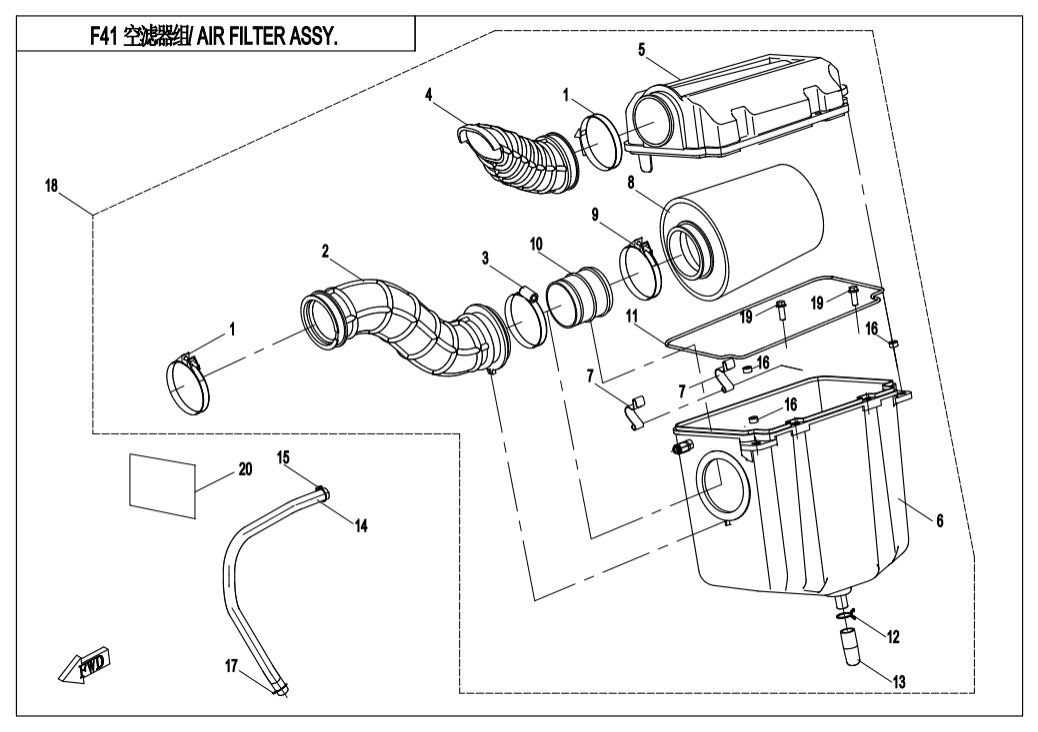 F41 AIR FILTER ASSY