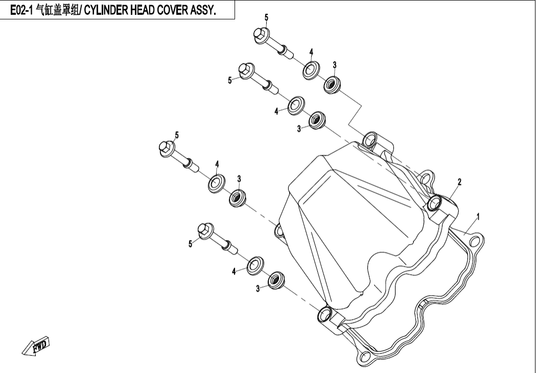 E02-1 CYLINDER HEAD COVER ASSY.