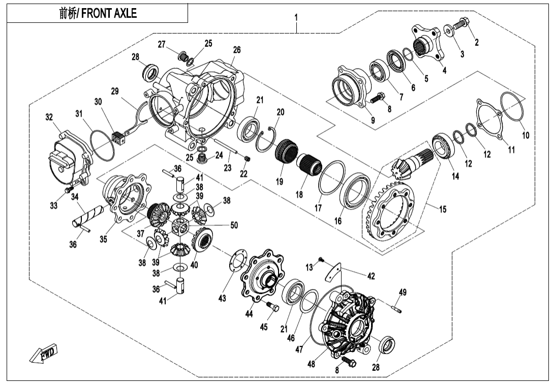 F31-B FRONT AXLE(SUMITOMO)