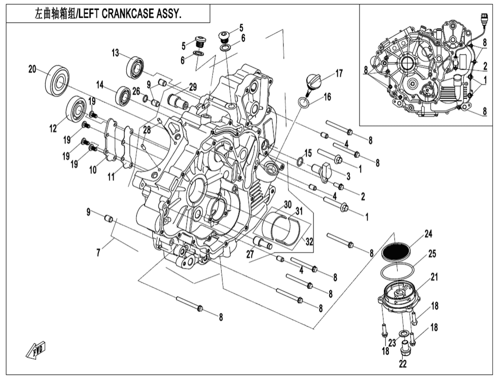 Levý blok motoru II