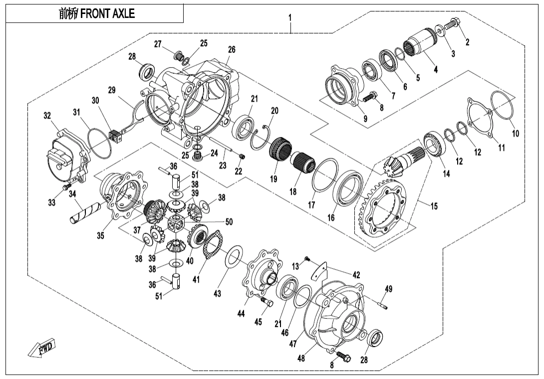 F31 FRONT AXLE