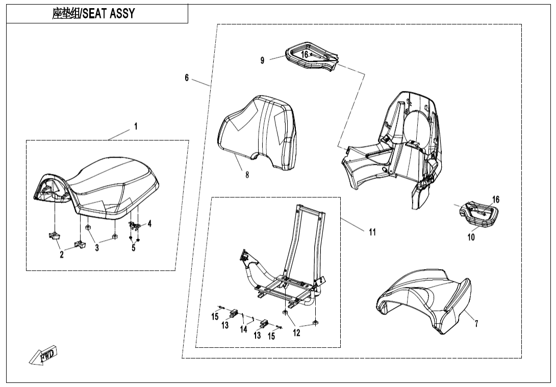 F13-A SEAT -BLACK