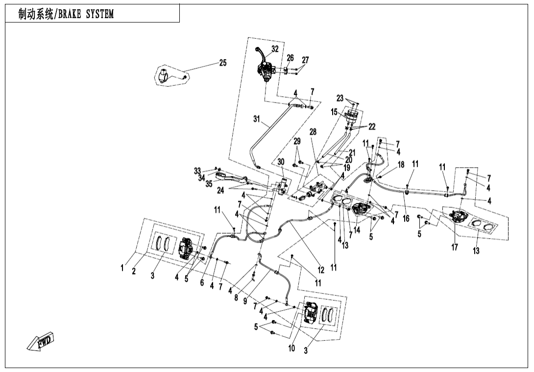 F08-C BRAKE SYSTEM(NO PARKING SYSTEM)