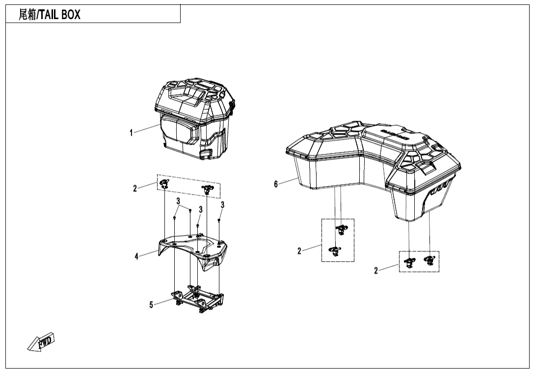 F80-5-A TAIL BOX(OVERLAND)
