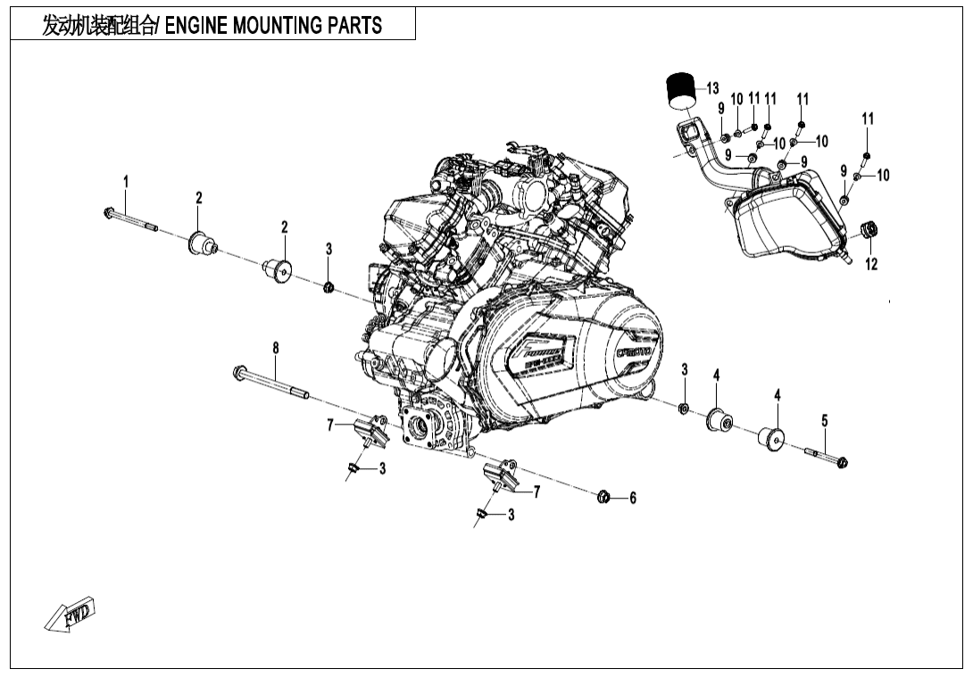 F00-1 ENGINE MOUNTING PARTS