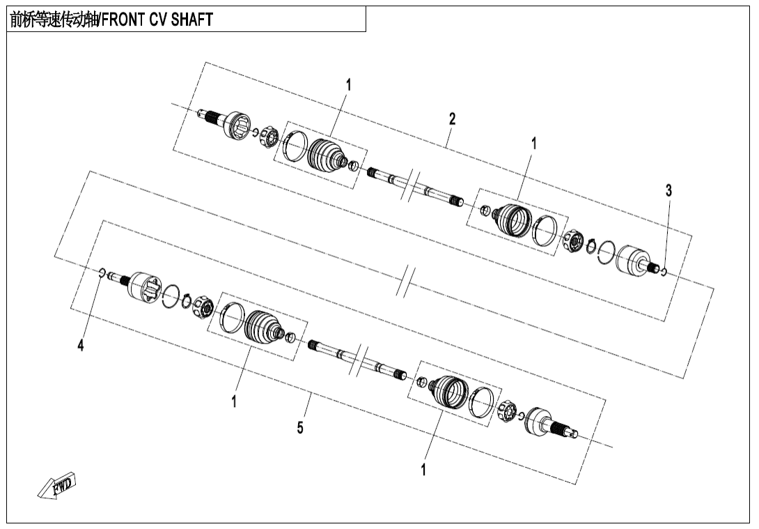 F27 FRONT CV SHAFT
