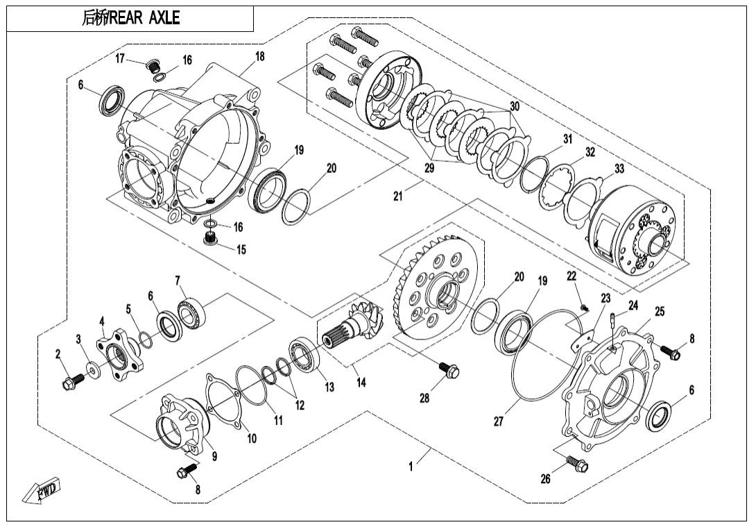 F33-A REAR AXLE(AUTOMATIC DIFFERENTIAL LOCK)