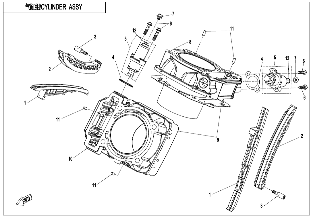 E02-3-V1 CYLINDER ASSY
