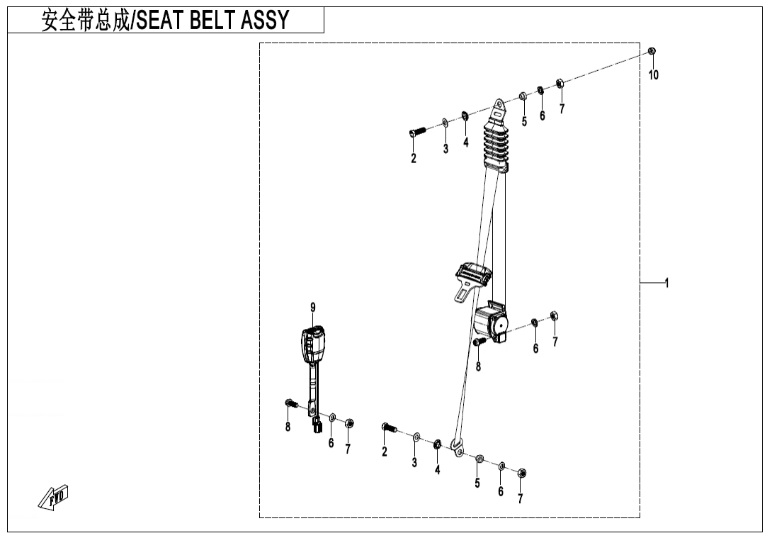 F34-1 SEAT BELT ASSY(DRIVER)