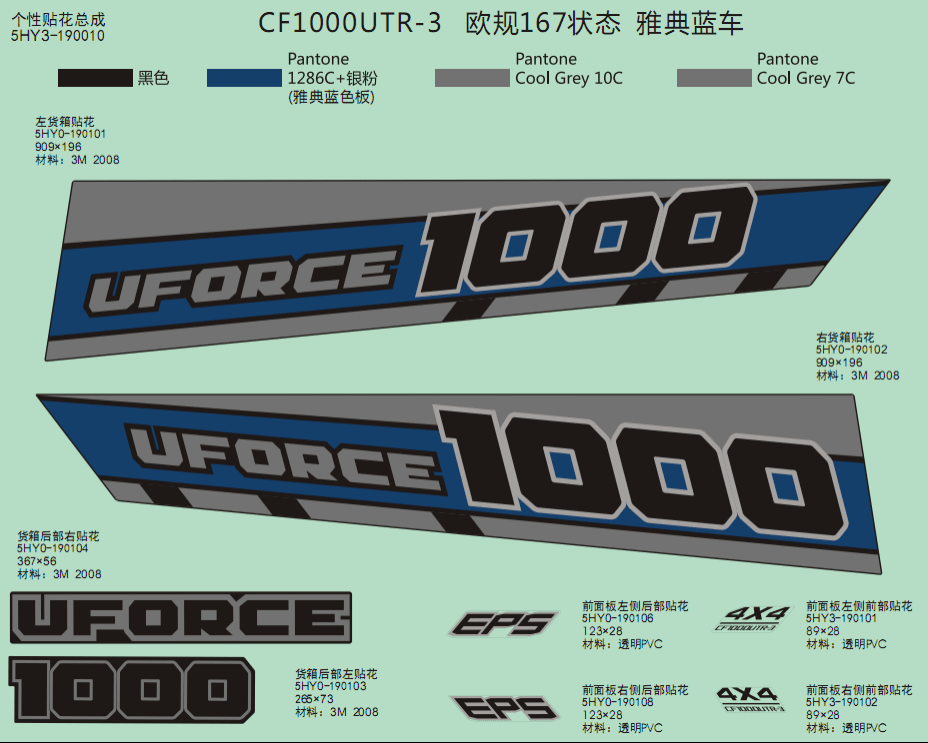 F19-2-A DECAL KITS(ATHENS BLUE)