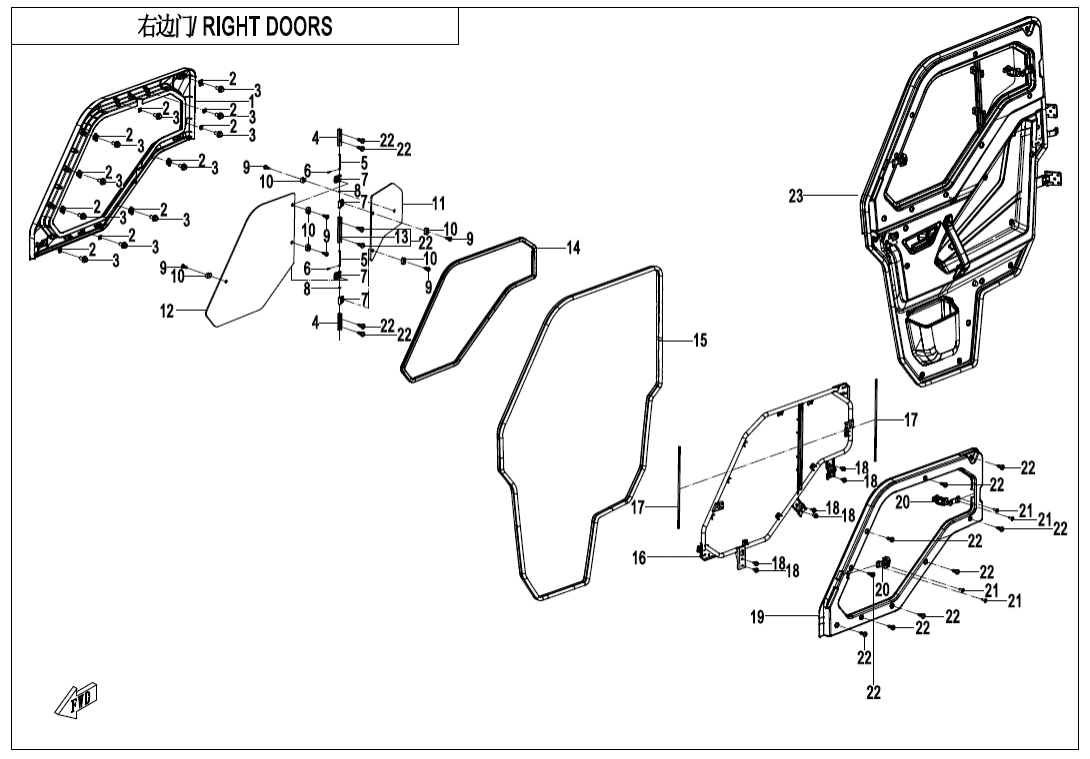 F37-3 RIGHT DOORS